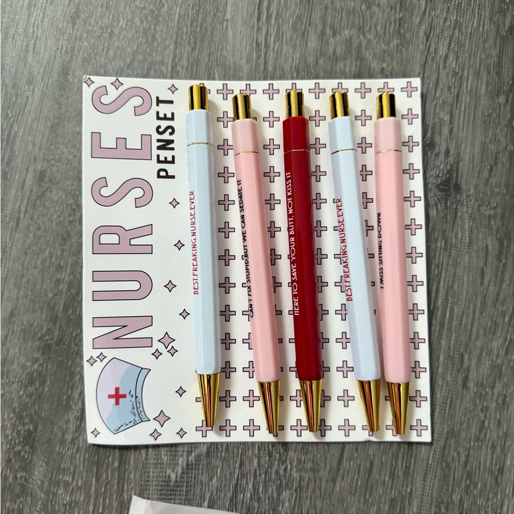 Nurses Pen Set with Gold Accents